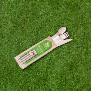 Cutlery Set Wooden Knife Fork Spoon And Napkin